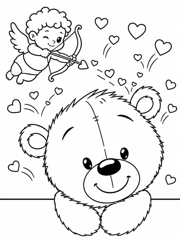 Coloriage ours amoureux