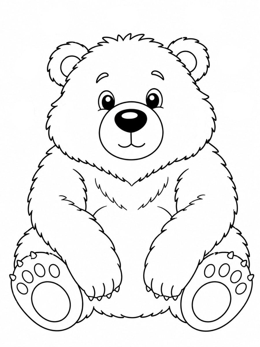 Coloriage ours assis