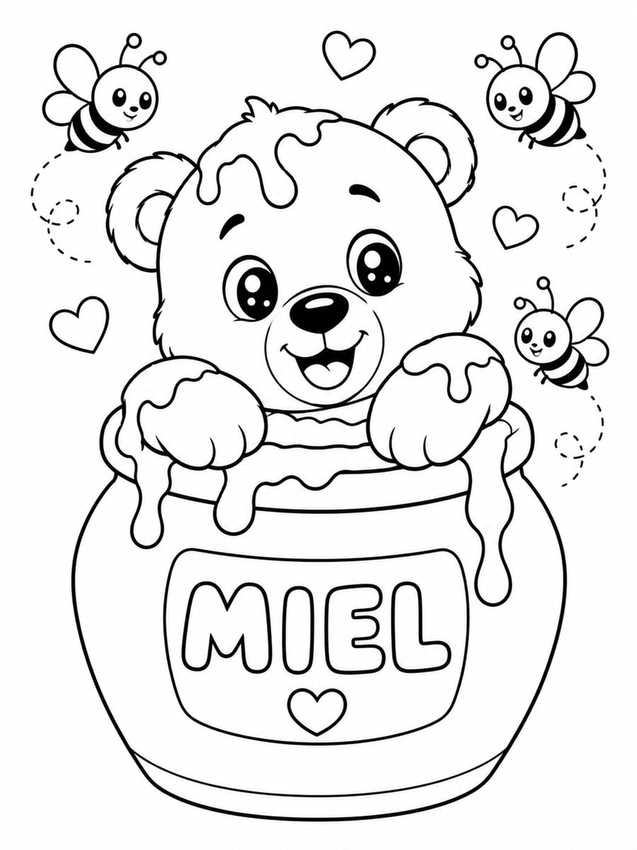 Coloriage ours rigolo