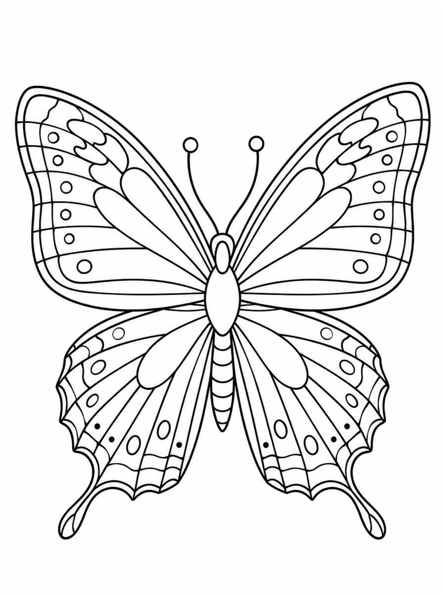 Coloriage papillon Belle-Dame