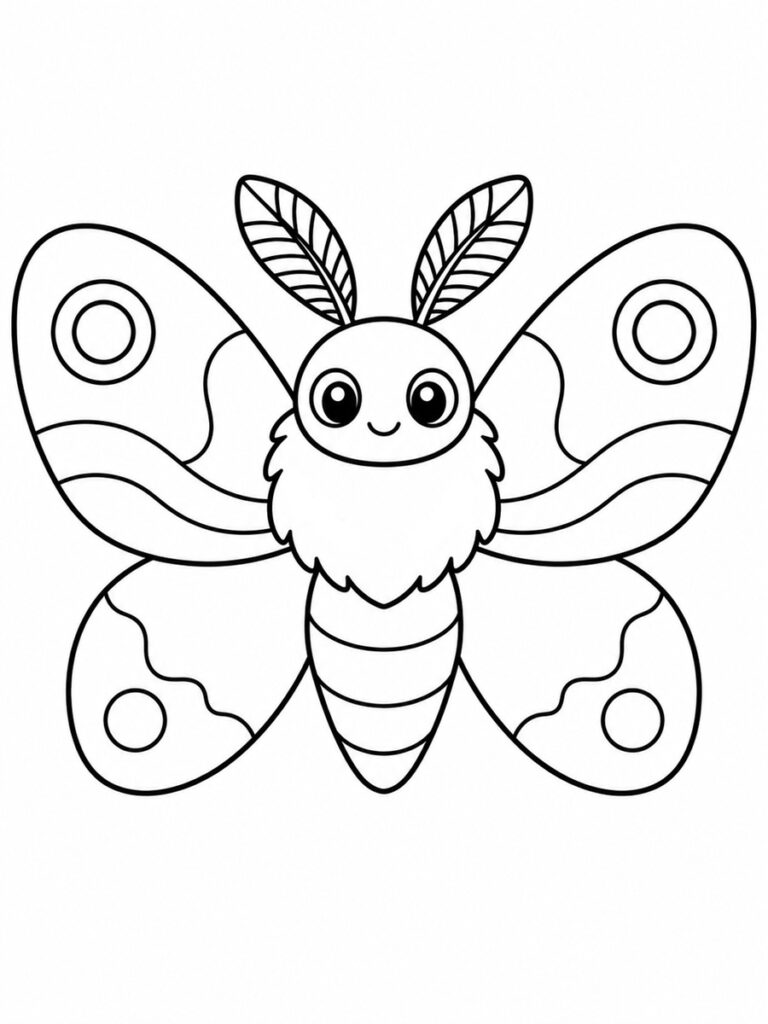 Papillon de nuit Coloriage papillon de nuit