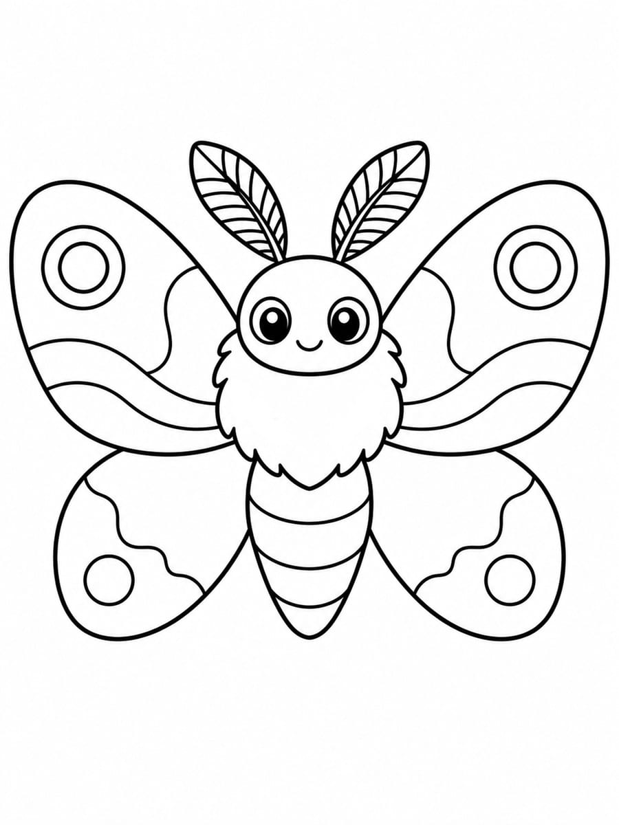 Coloriage papillon de nuit