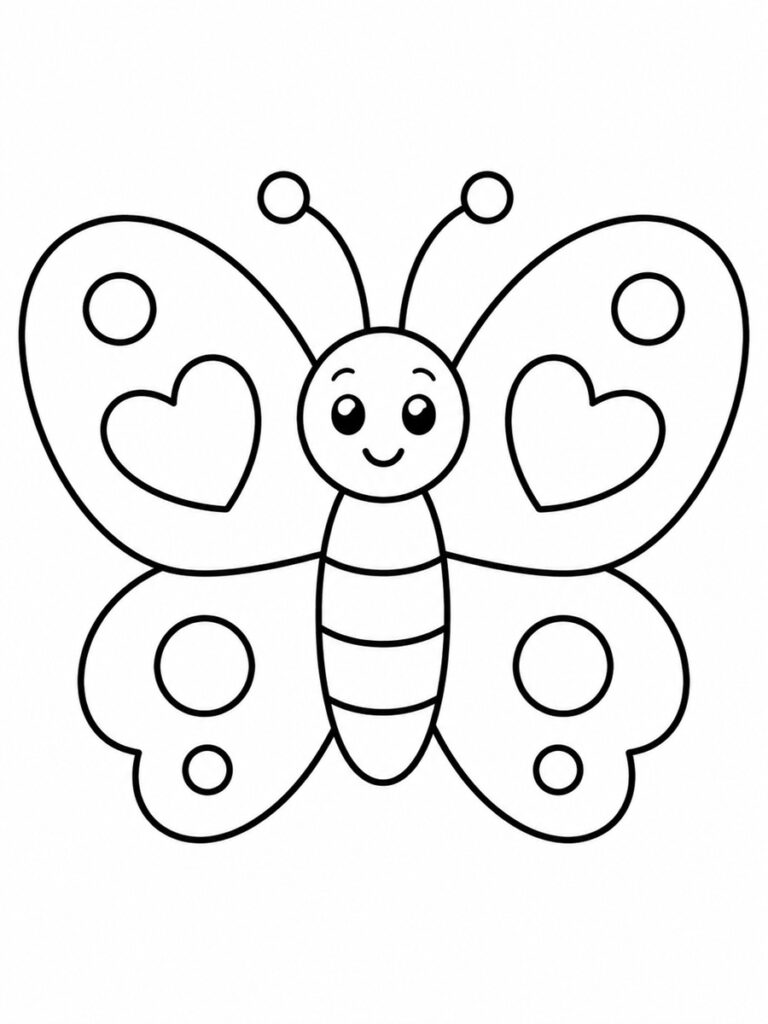 Papillon facile Coloriage papillon facile