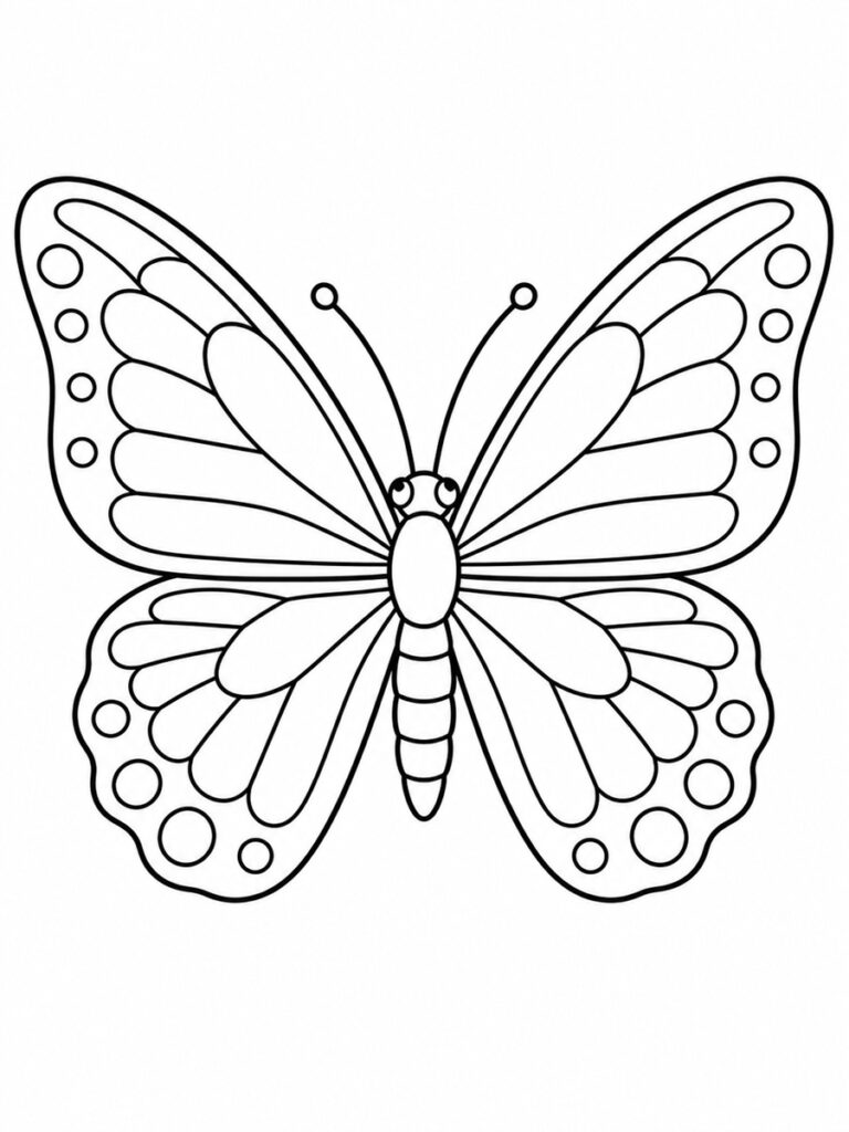 Coloriage papillon réaliste