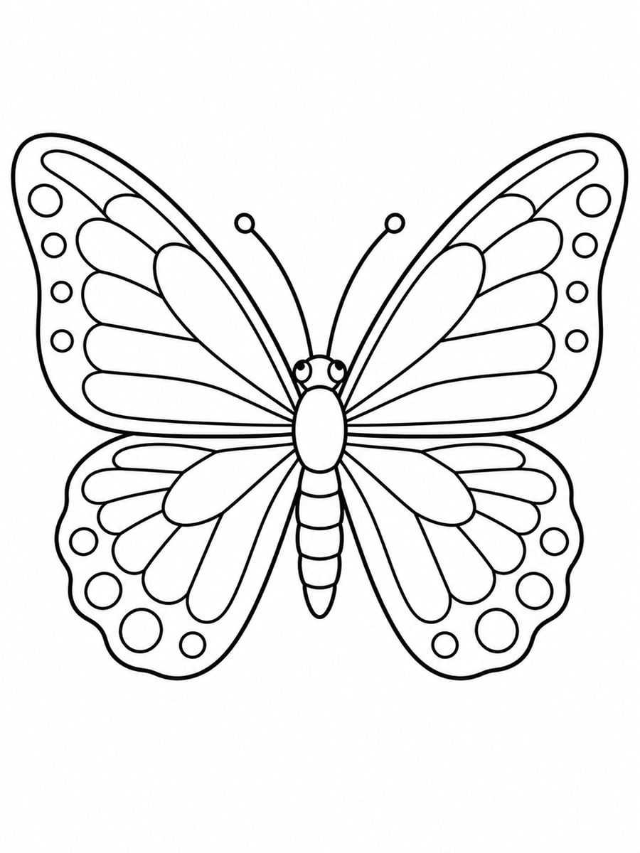 Coloriage papillon réaliste