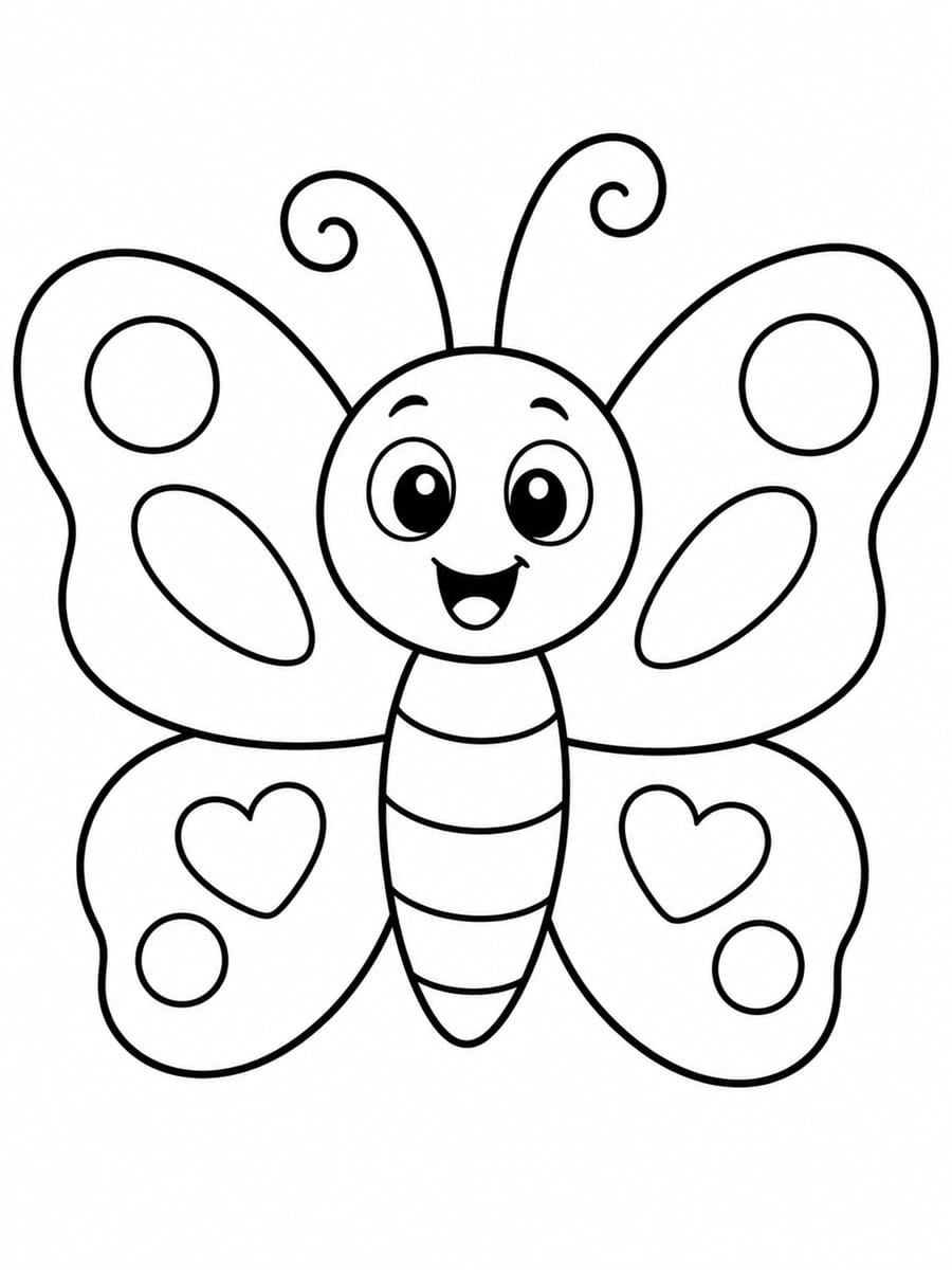 Coloriage papillon simple