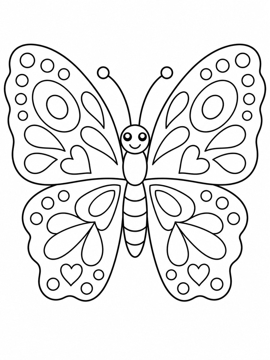 Coloriage papillon symétrie