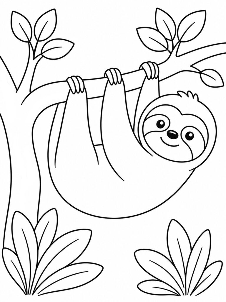 Coloriage paresseux