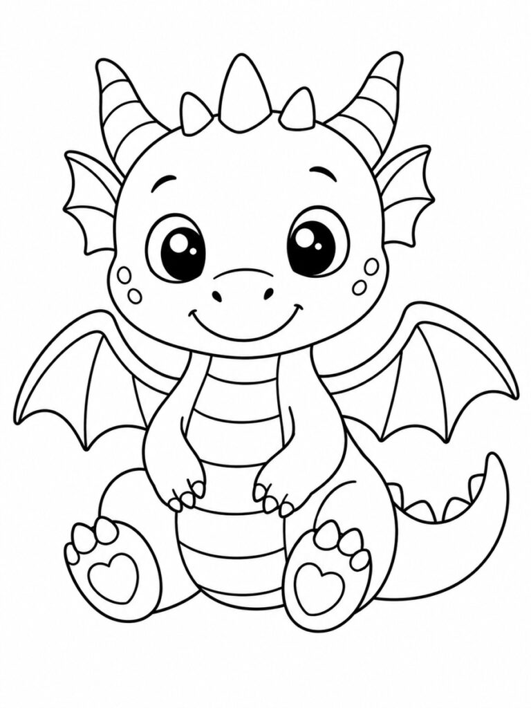 Petit dragon Coloriage petit dragon