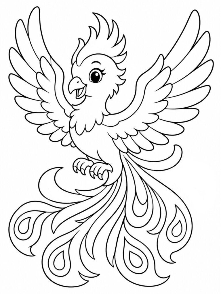 Coloriage phénix