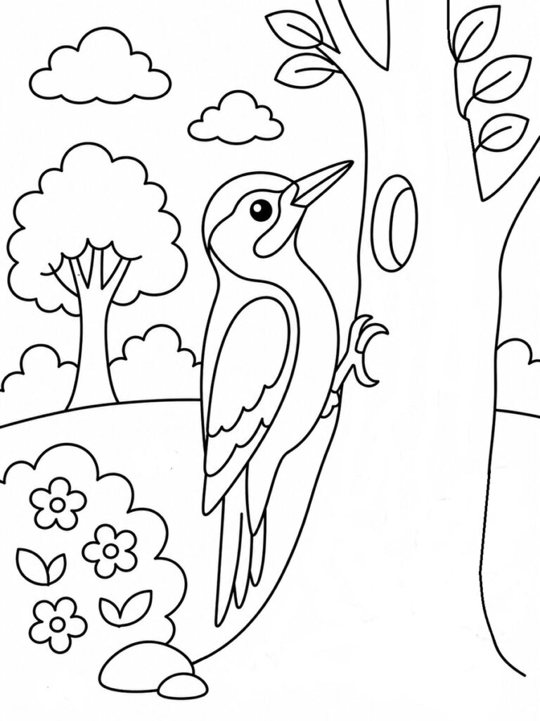 Pic vert Coloriage pic vert