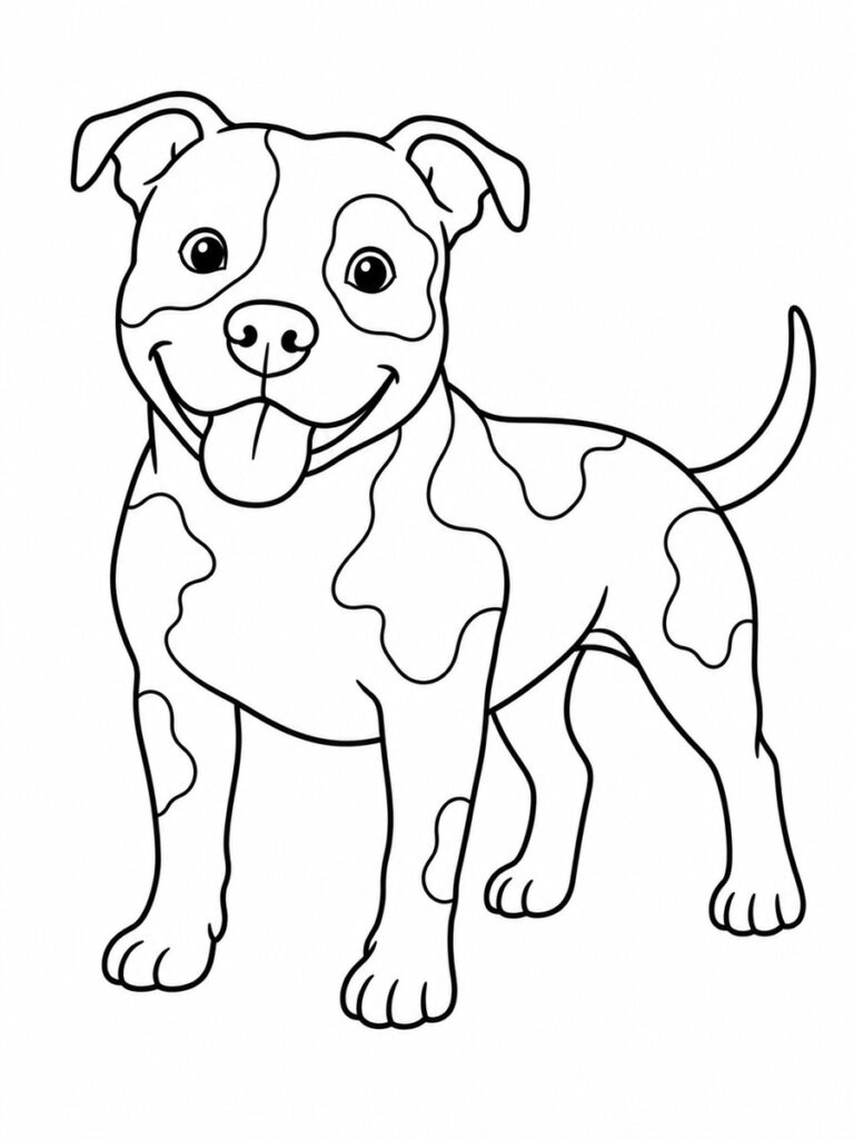 Coloriage pitbull