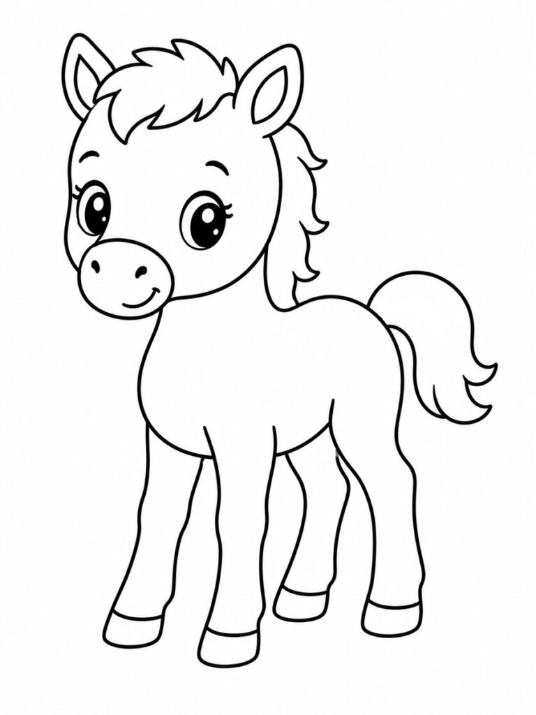 Poulain Coloriage poulain
