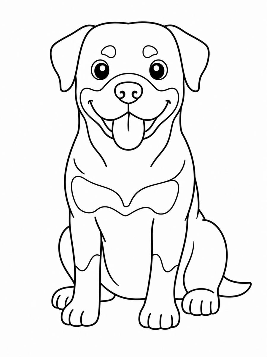 Coloriage rottweiler