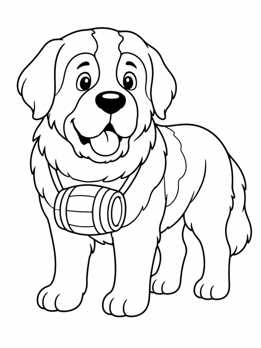 Coloriage saint bernard