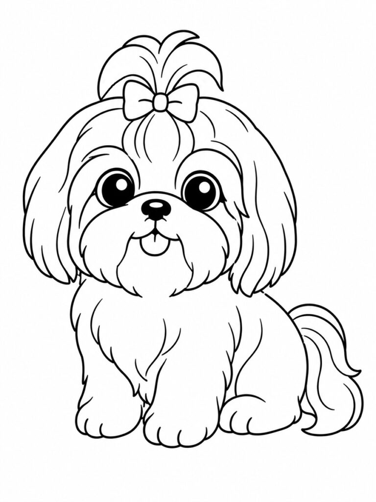 Shih tzu Coloriage shih tzu