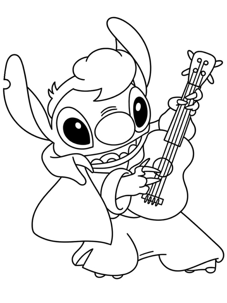Stitch déguisé Coloriage Stitch déguisé
