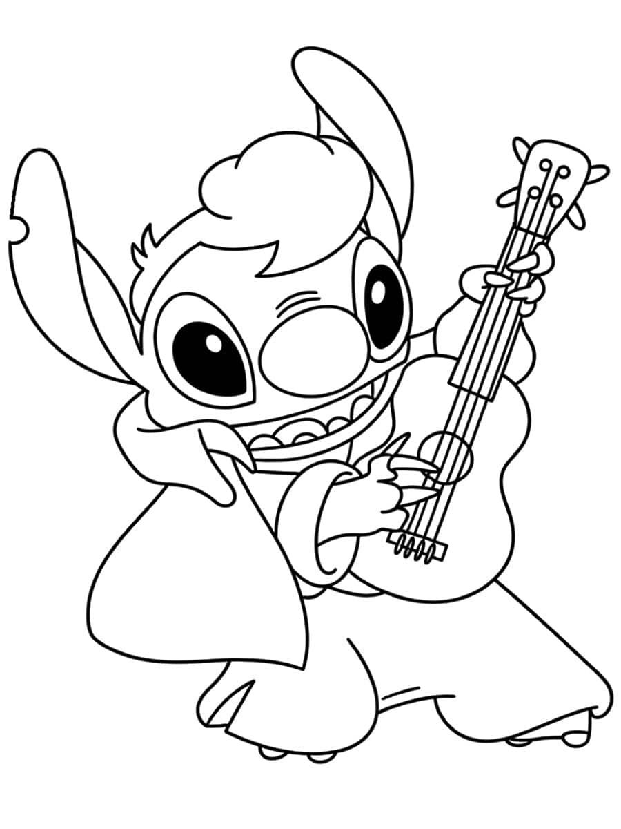 Coloriage Stitch déguisé