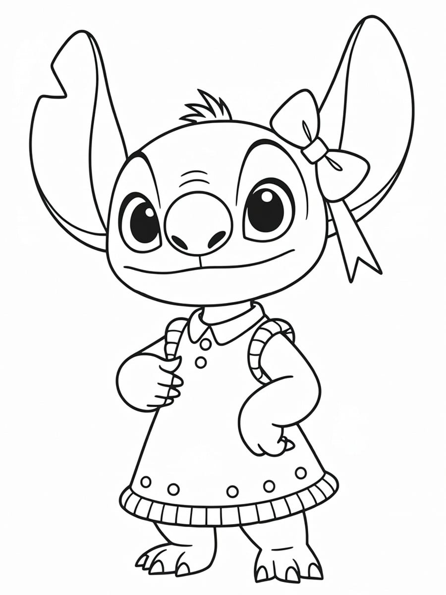 Coloriage Stitch fille