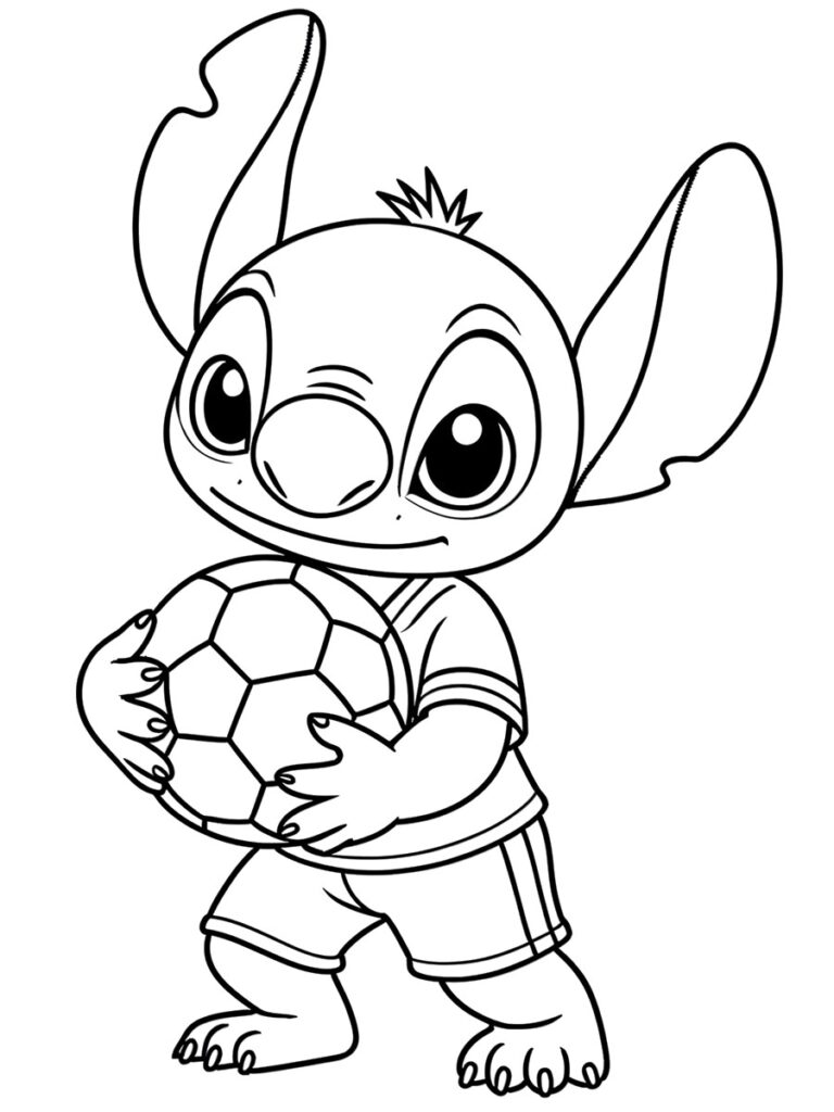 Coloriage Stitch foot