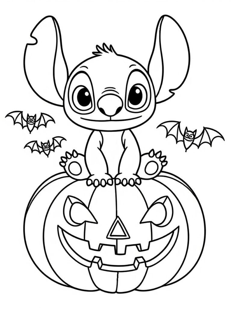 Stitch Halloween Coloriage Stitch Halloween