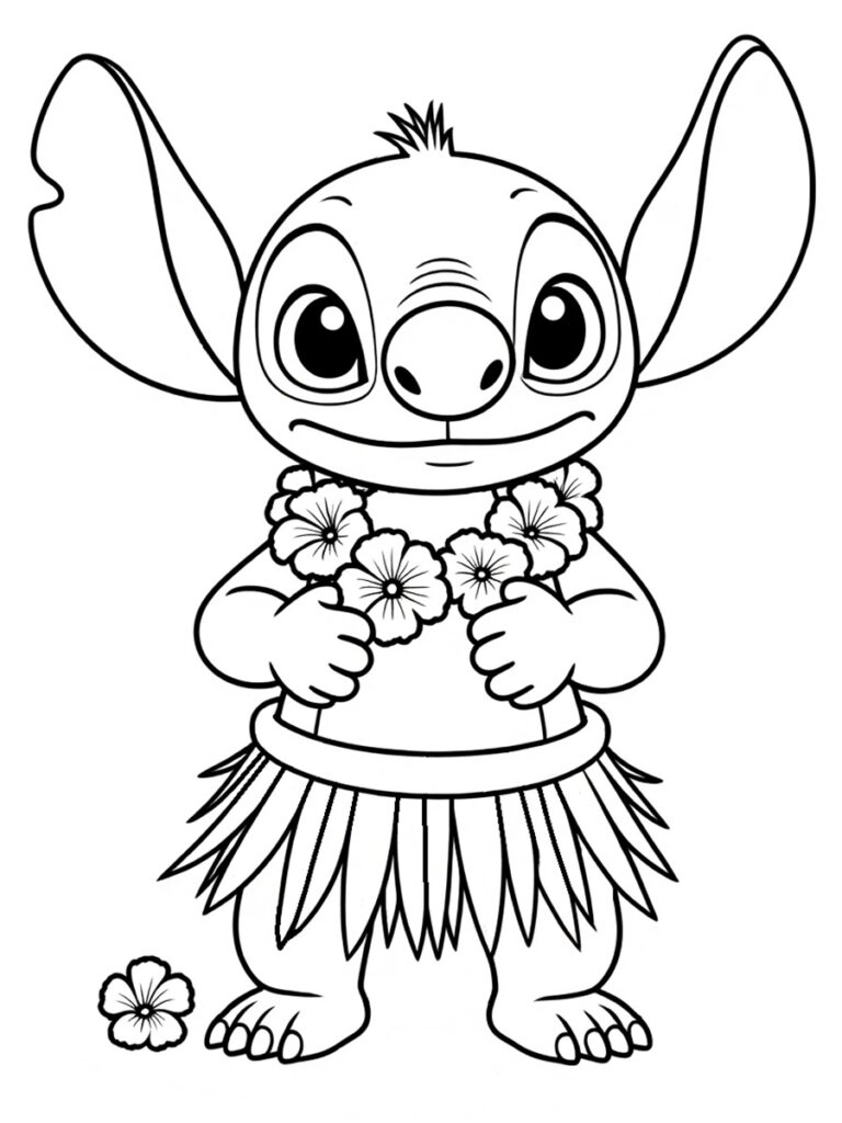 Coloriage Stitch Hawaii