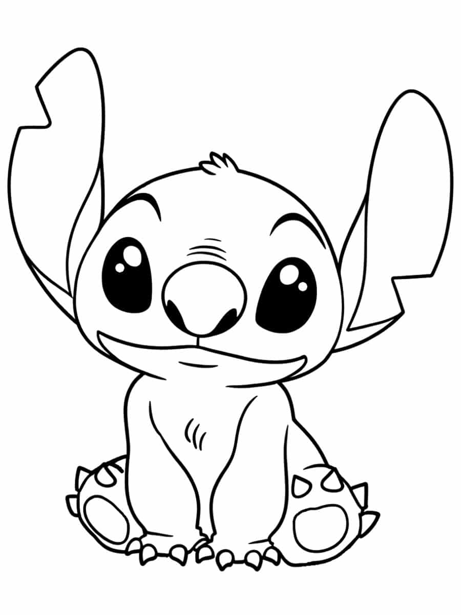 Coloriage Stitch mignon