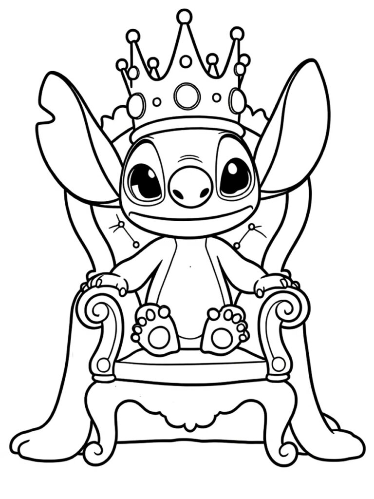 Stitch roi Coloriage Stitch roi
