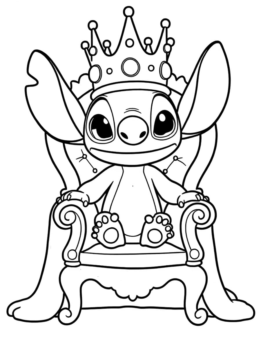 Coloriage Stitch roi
