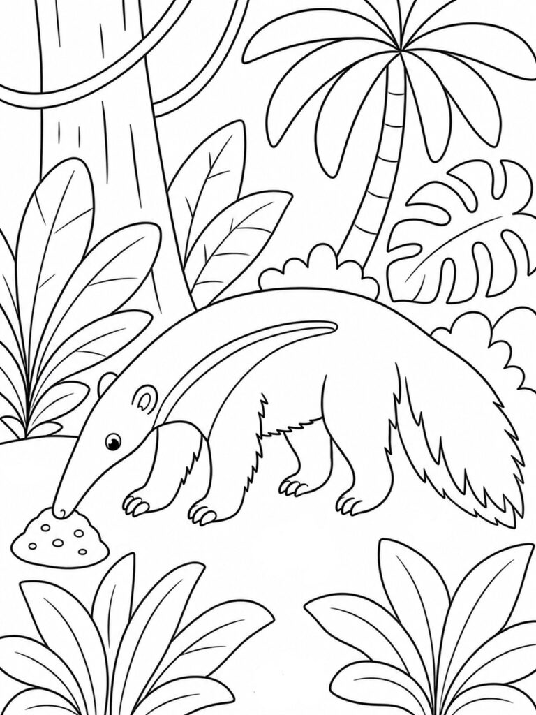 Coloriage tamanoir