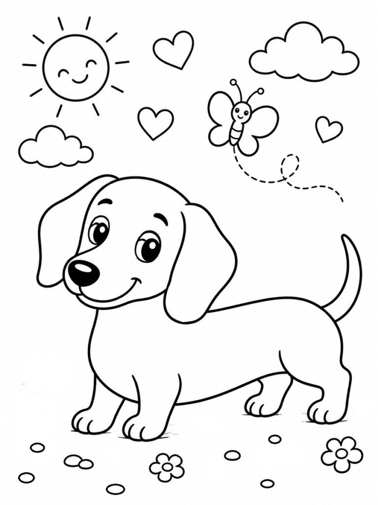 Coloriage teckel
