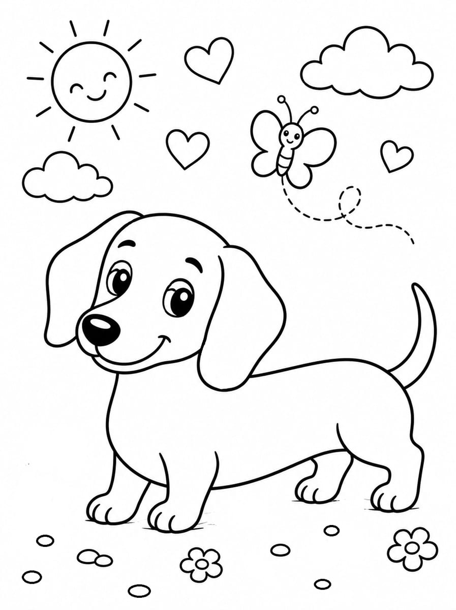 Coloriage teckel