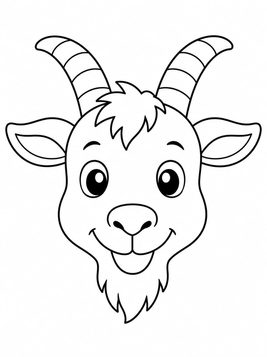Coloriage tête de chèvre