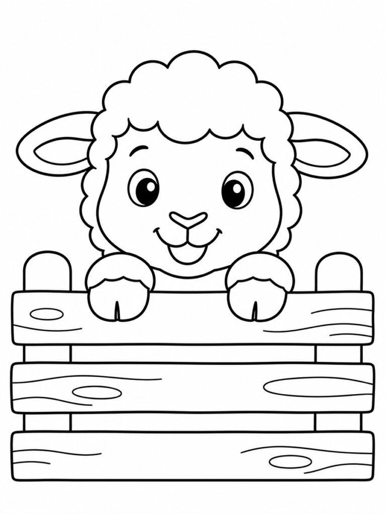 Coloriage tête de mouton