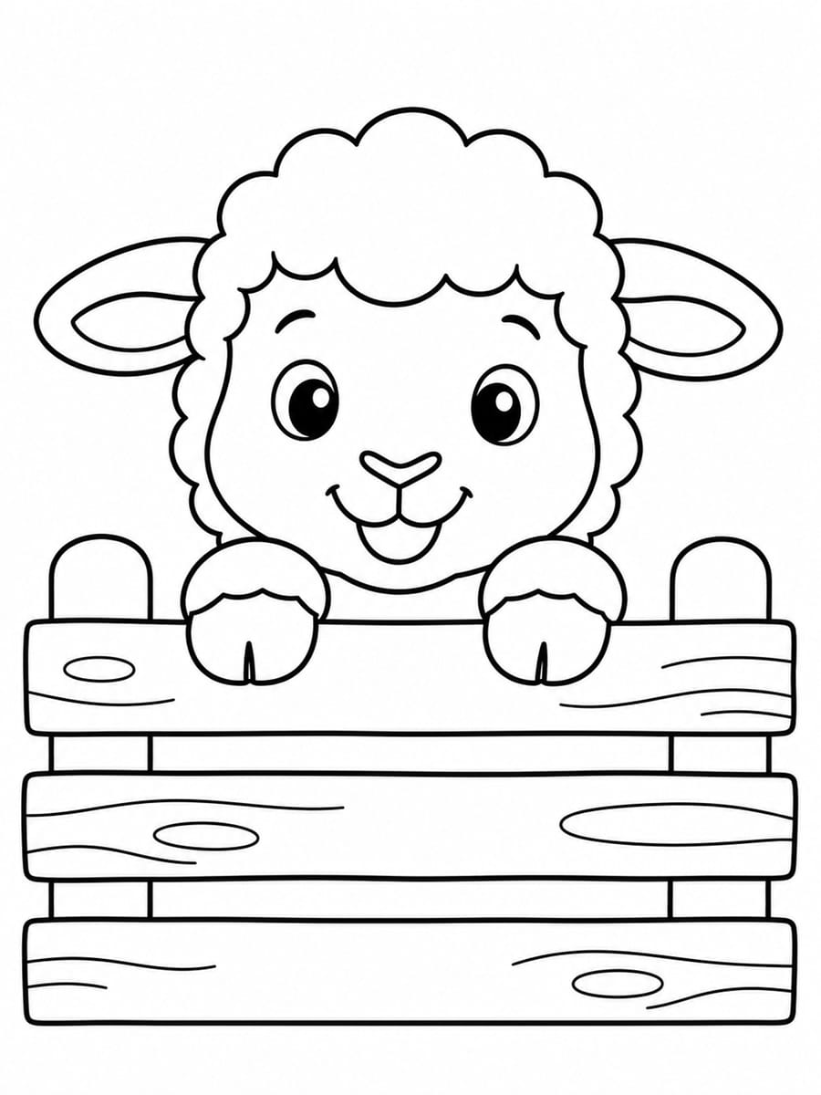 Coloriage tête de mouton