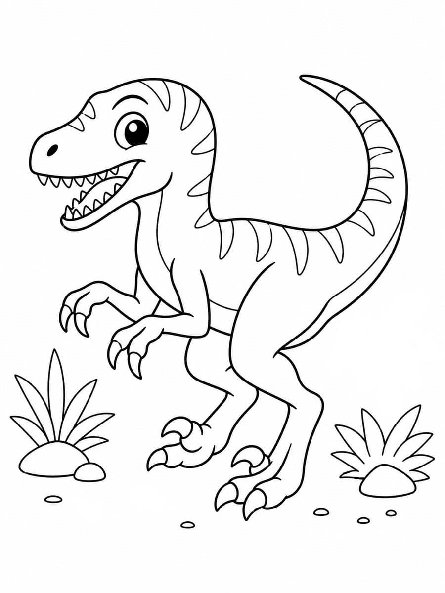 Coloriage vélociraptor