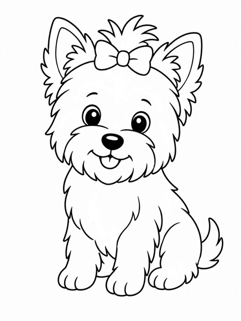 Yorkshire terrier Coloriage yorkshire terrier