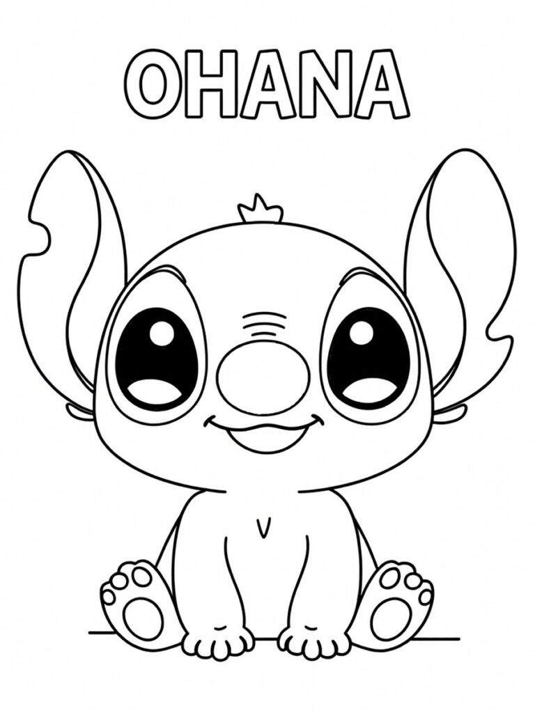 Stitch cute Coloriage Stitch cute