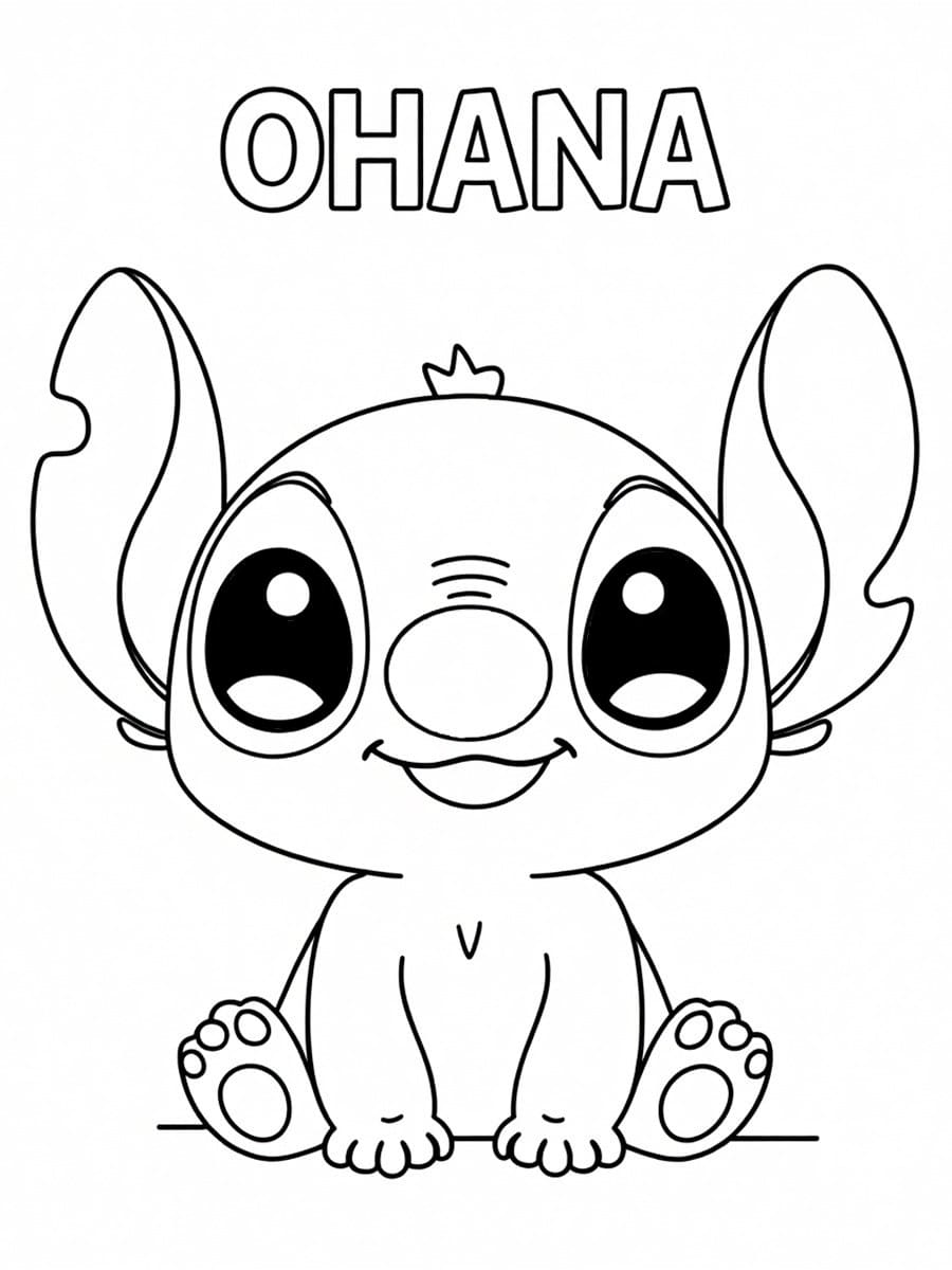 Coloriage Stitch cute