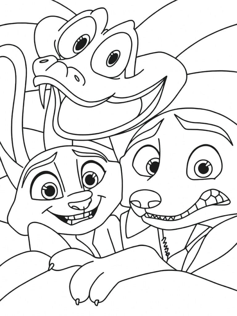 Coloriage Zootopie 2