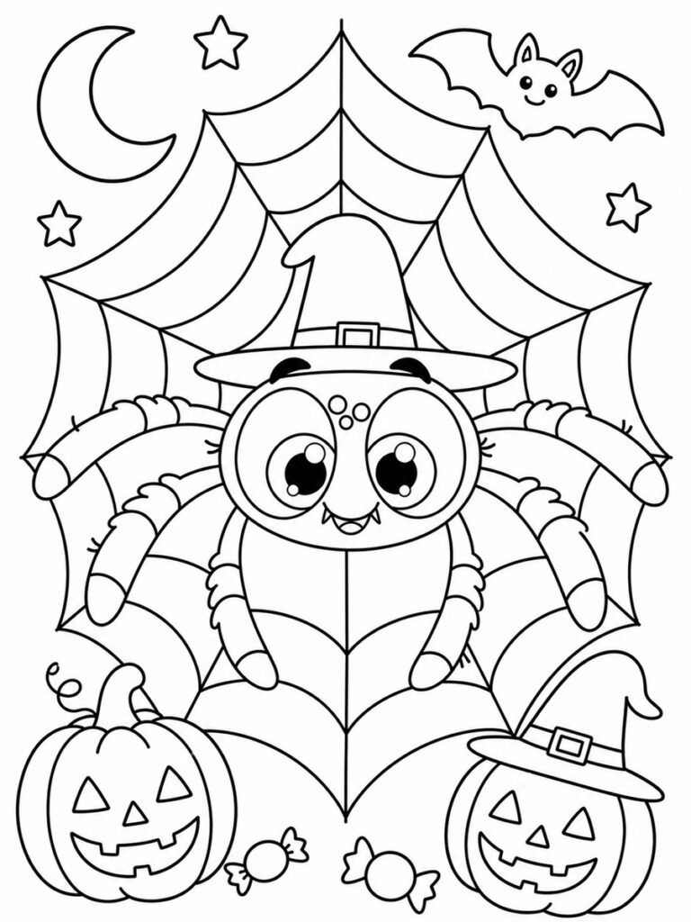 Araignée Halloween Coloriage araignée Halloween