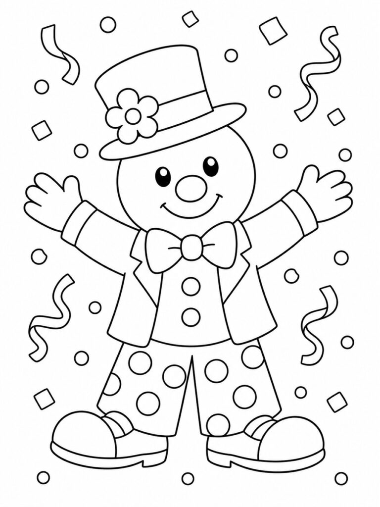 Coloriage bonhomme de carnaval