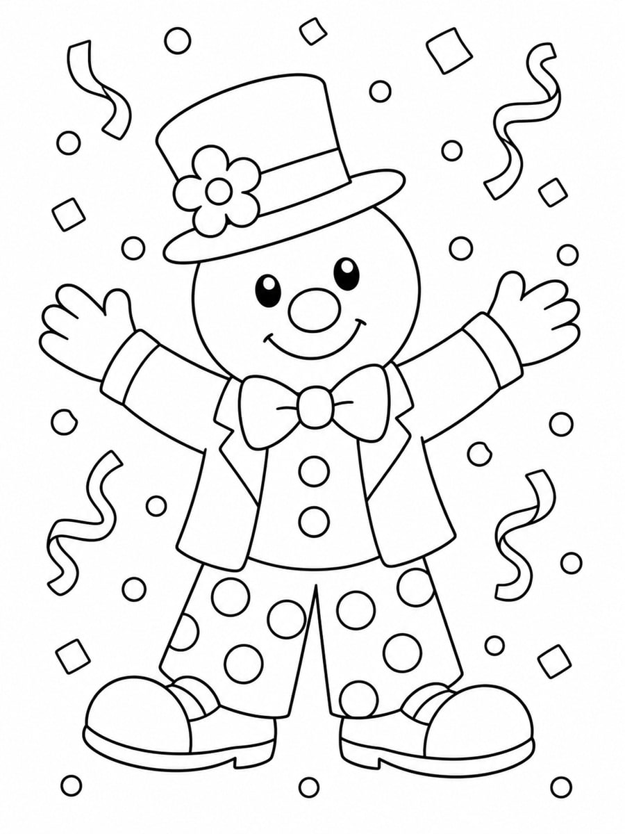 Coloriage bonhomme de carnaval