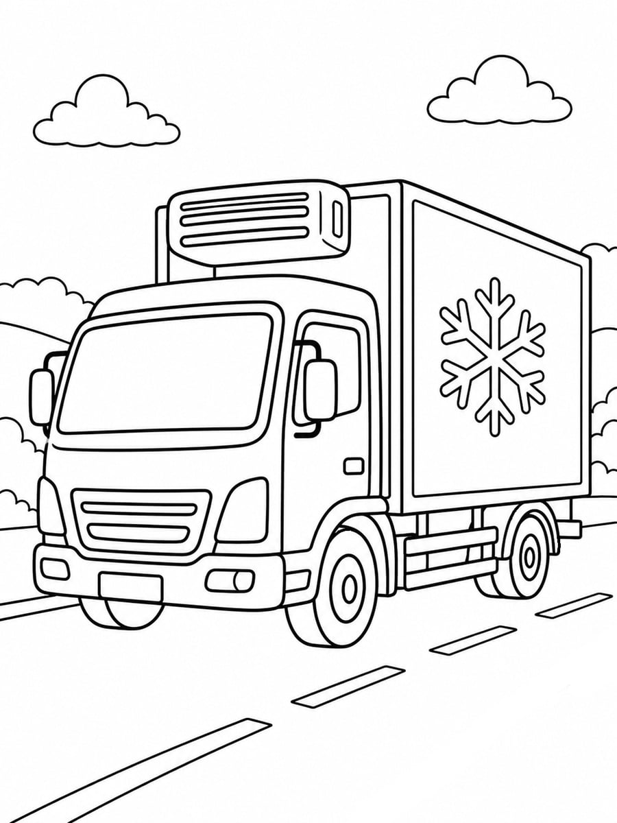 Coloriage camion frigorifique