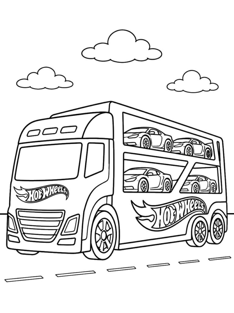 Coloriage camion Hot Wheels