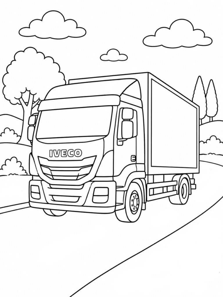 Coloriage camion Iveco