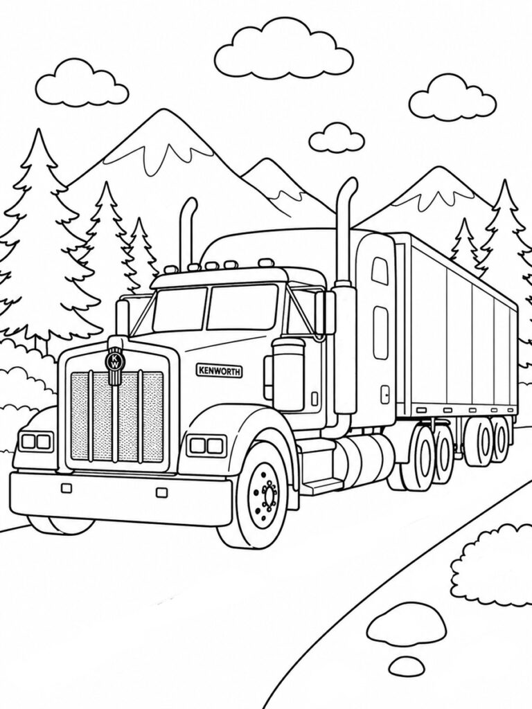 Camion Kenworth Coloriage camion Kenworth