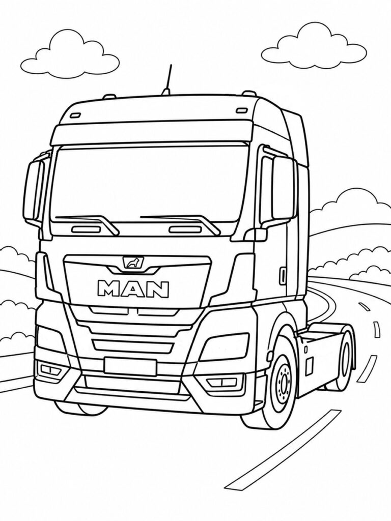Coloriage camion MAN