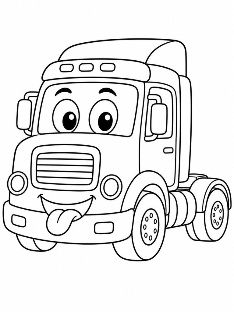 Coloriage camion rigolo