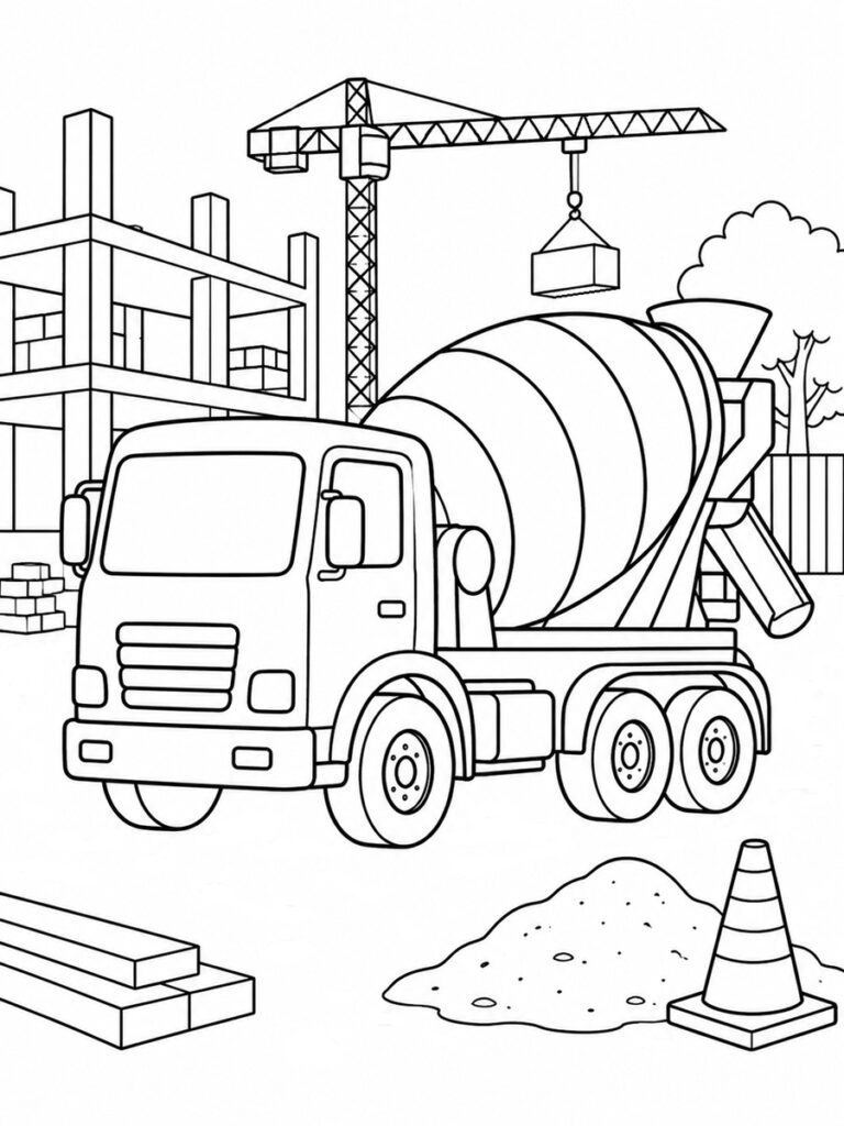 Coloriage camion toupie
